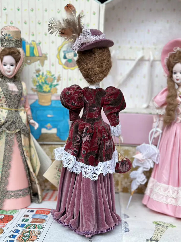 040926-doll-62 Western antique boudoir series French vintage thick soup full porcelain doll women porcelain doll
