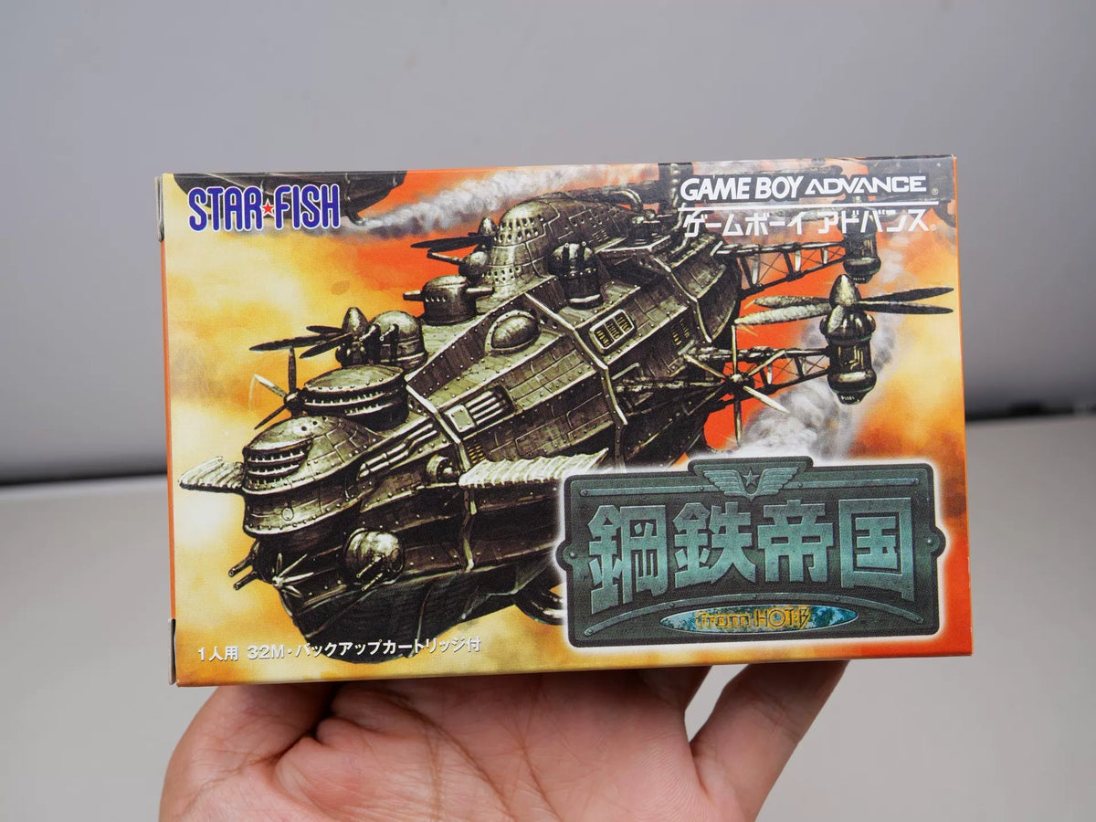120926-toy-28 GBA game, steel empire, original genuine, as shown in the picture, the box is full, the US product is nearly new, the cassette chip memory, the function is normal, and the transparent protection box is delivered free of charge.