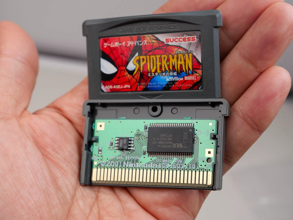 120926-toy-58 GBA game, Spider-Man, mysterious threat, genuine cassette, rare goods, naked card without original packaging box, coloring as shown, in good condition, chip memory, normal function, including shipping a storage box.