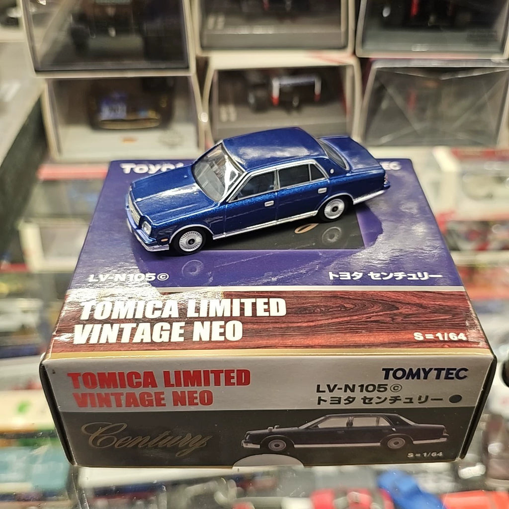 260926-toy-5 Tomica Limited Vintage TOMYTEC tlv 1/64 Neo Toyota Century LV-N105 blue box good accessories New