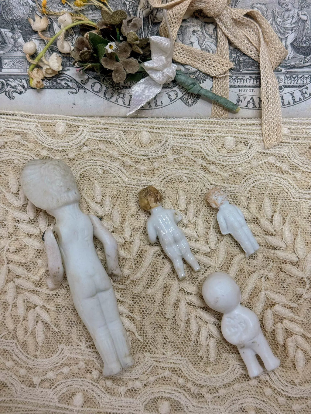 200926-toy-73 【古董迷你娃娃】冻人查理小全瓷瓷头china doll肩头娃娃