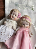 040926-doll-253 vintage Showa Charlotte Wavy Head Full Porcelain Frozen Leg Doll Made in Japan