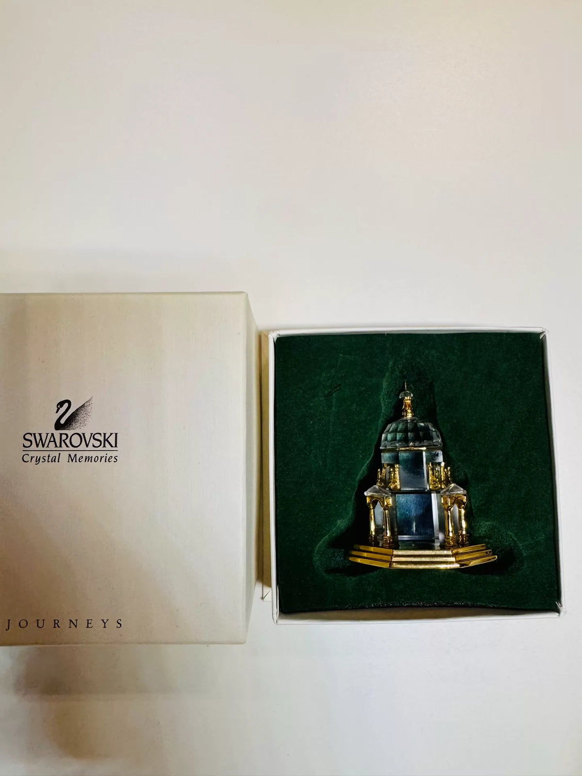 081026-toy-12 Swarovski Gold Memories Taj Mahal Crystal Ornament