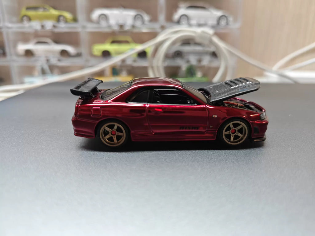 260926-toy-119 Hot Wheels RLC voted for Magic Red R34 alloy material 1/64 scale only disassembled ph New