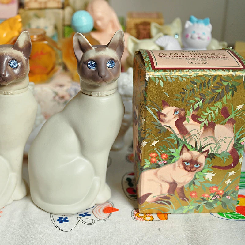 040926-doll-82 Western antique old perfume bottle Avon elegant fragrance Siam cat pillow cat perfume bottle ornaments various