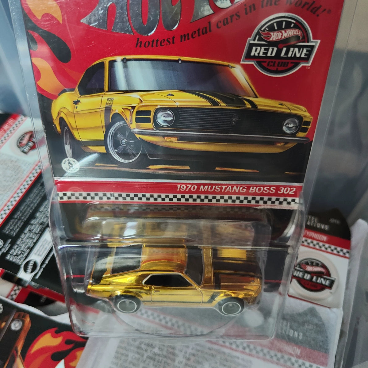 300926-toy-37 Hot Wheels RLC Ford Mustang BOSS302 1/64 Electroplated Gold
