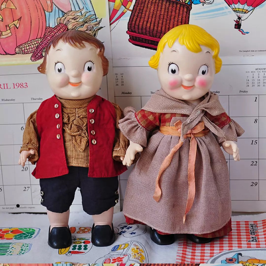 040926-doll-296 Spot Antique Gold Tomboy Tomato Soup Doll Campbell Soup Vintage Rubber Leather Doll Barbie Doll Piggy Bank
