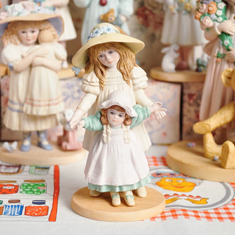 040926-doll-21 Antique Soup Doll Victorian Style Vintage Little Girl Doll Ceramic Ornament