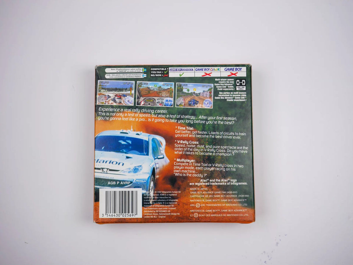 GBA game, V rally racing car 3, genuine cassette, European and American version, the most powerful on the GBA platform, the color is as shown in the figure, the box is full, the outer box is slightly damaged, the function is normal, free shipping.