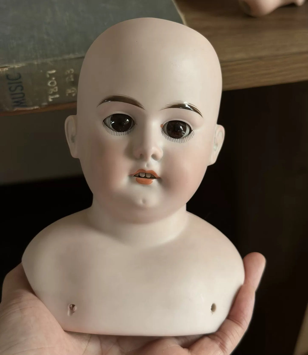 040926-doll-84 Antique German thick soup head masai doll head ornaments