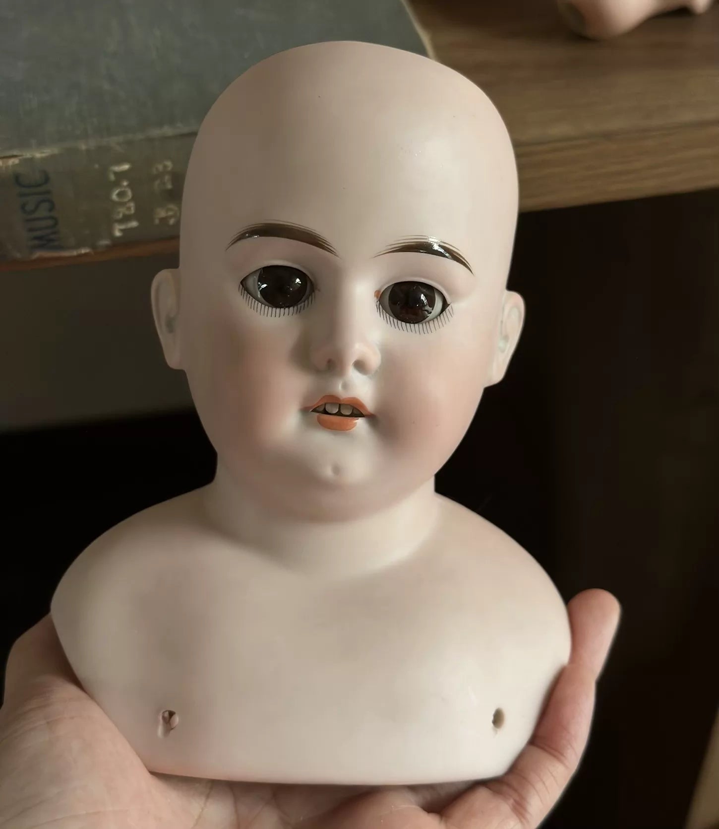 040926-doll-84 Antique German thick soup head masai doll head ornaments