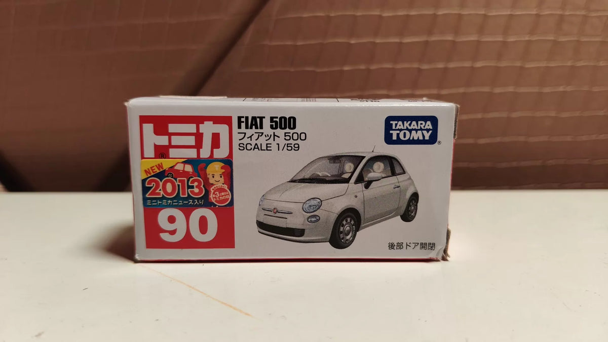 150926-toy-12 Tomica out of print red and white box new car sticker 90 Fiat 500 Fiat 500