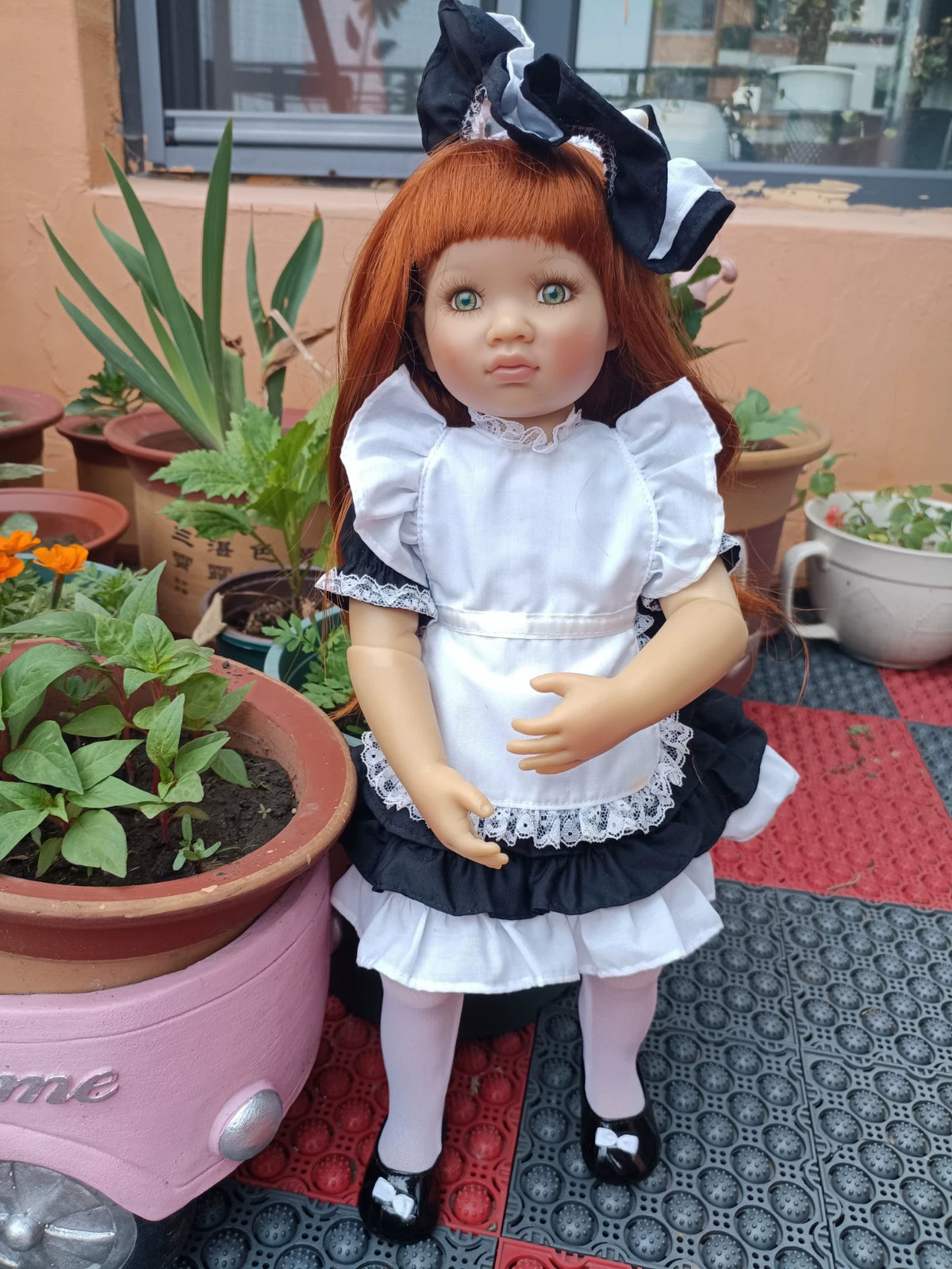 021026-toy-28 Kidz Cats Doll German antique jointed body 18 inches about 45cm in hei 18寸