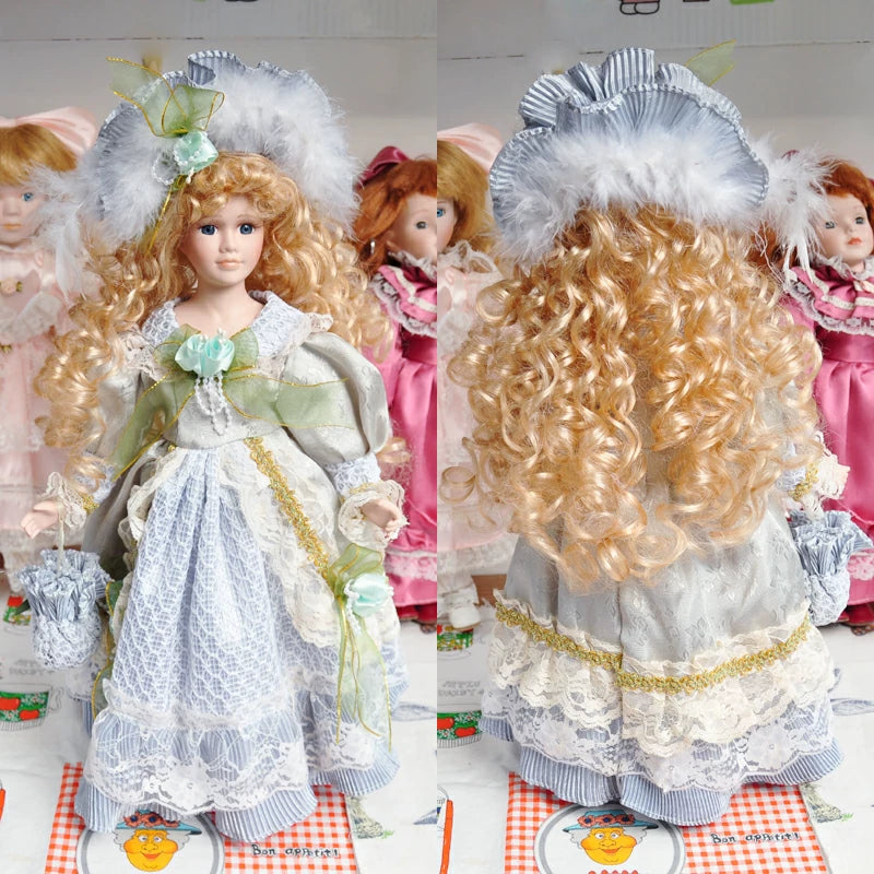 040926-doll-287 Antique Ceramic Doll Blue Victorian Ceramic Girl