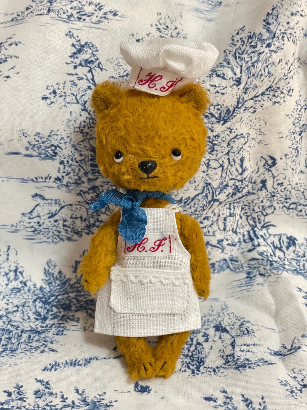 260926-toy-19 Steiff Blythe puppet five-joint teddy bear chef