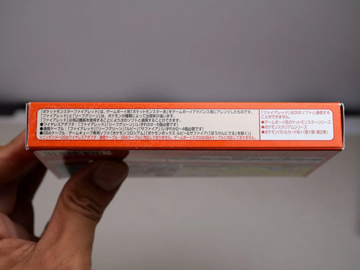 120926-toy-11 GBA game, Pokemon, Fire Red, original genuine, color as pictured, reprint box said full, good state, cartridge chip memory, normal function, free shipping transparent protection box.