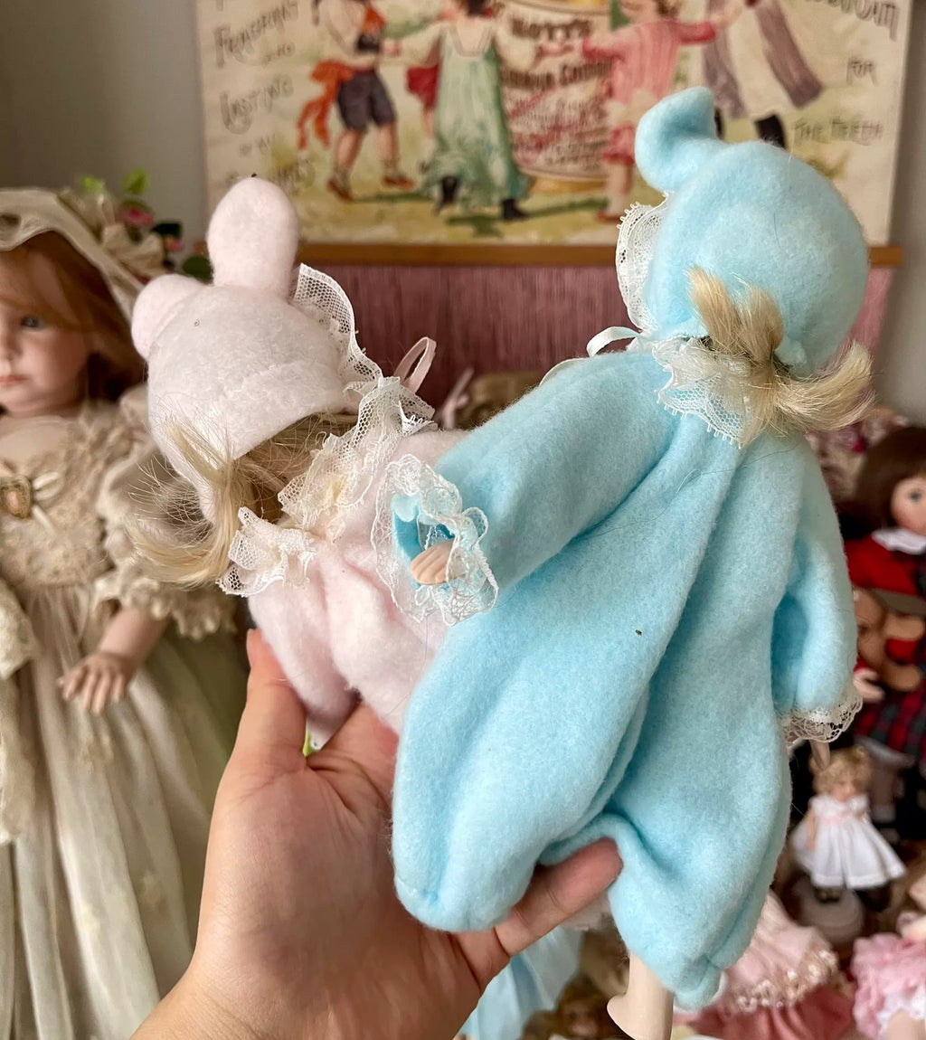 210926-toy-57 pair of rabbit-shaped antique porcelain dolls about 21cm tall