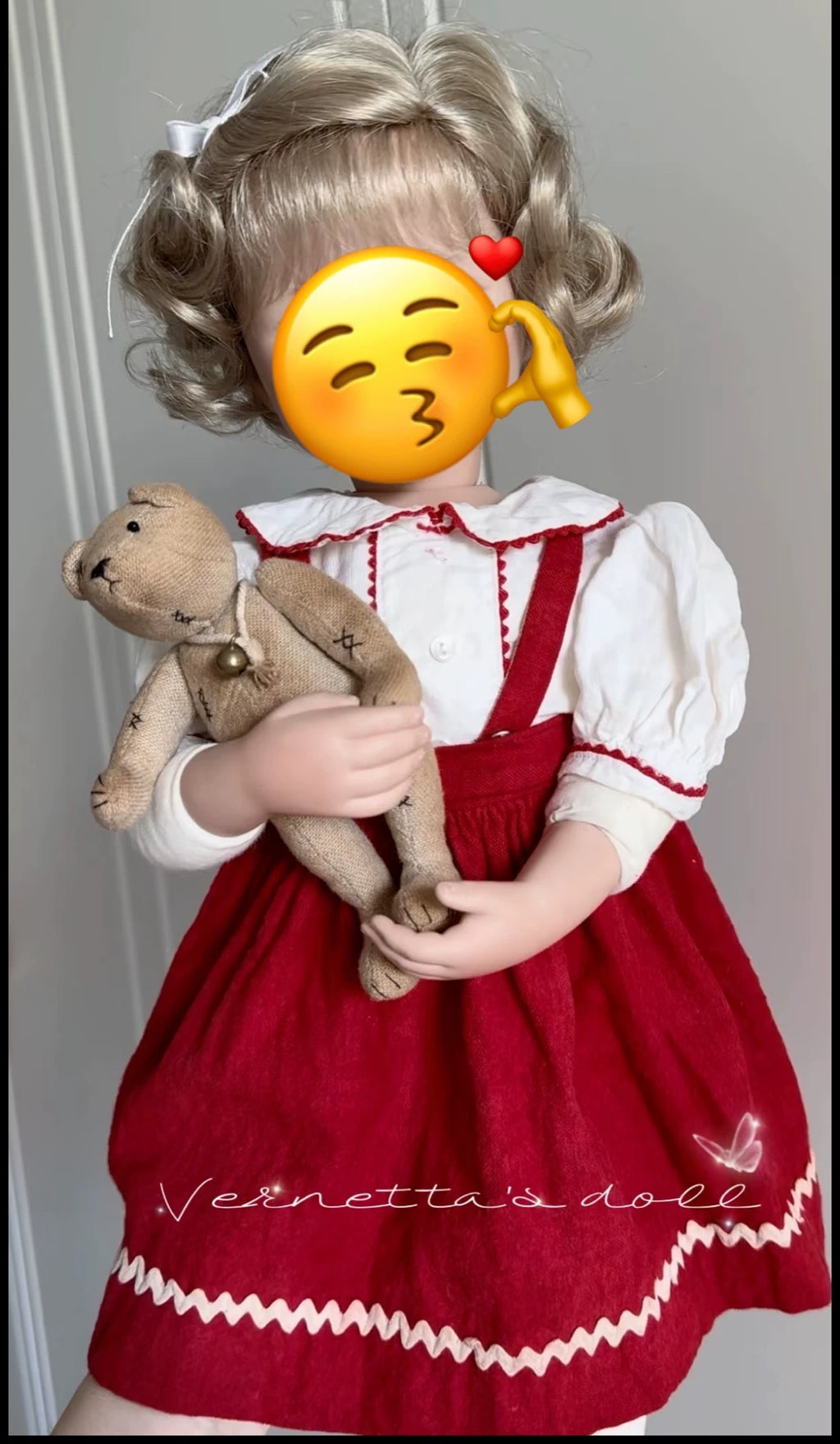 021026-toy-20 Effner French antique baby clothes 18-inch dianna porcelain doll can be worn