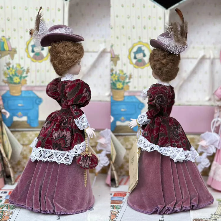 040926-doll-62 Western antique boudoir series French vintage thick soup full porcelain doll women porcelain doll