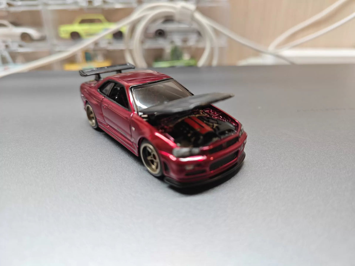 260926-toy-119 Hot Wheels RLC voted for Magic Red R34 alloy material 1/64 scale only disassembled ph New
