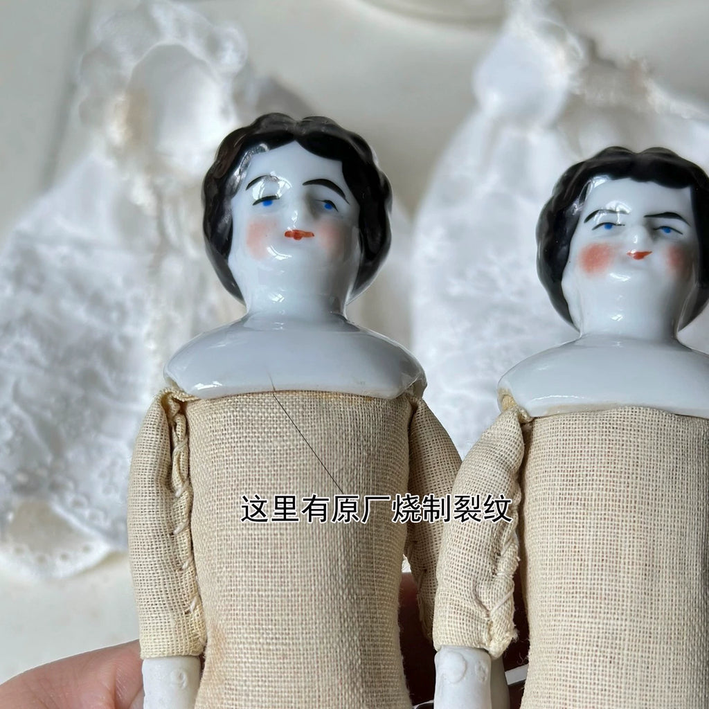 040926-doll-295 antique german mini porcelain head doll china doll puppet