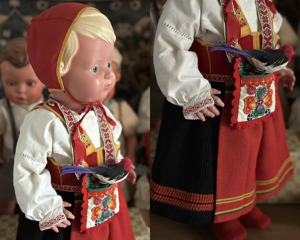 040926-doll-280 Antique German Cellulo Doll Little Turtle Glass Eye Doll