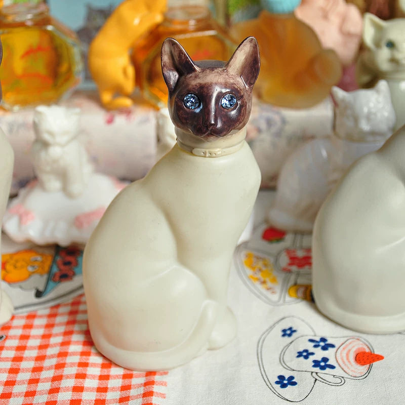 040926-doll-82 Western antique old perfume bottle Avon elegant fragrance Siam cat pillow cat perfume bottle ornaments various