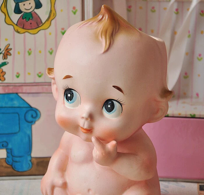 040926-doll-229 Antique Ceramic Vase Kewpie Doll Flower Vase Made in Japan