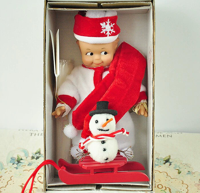 040926-doll-259 Antique Kewpie Snowman Doll with Original Box