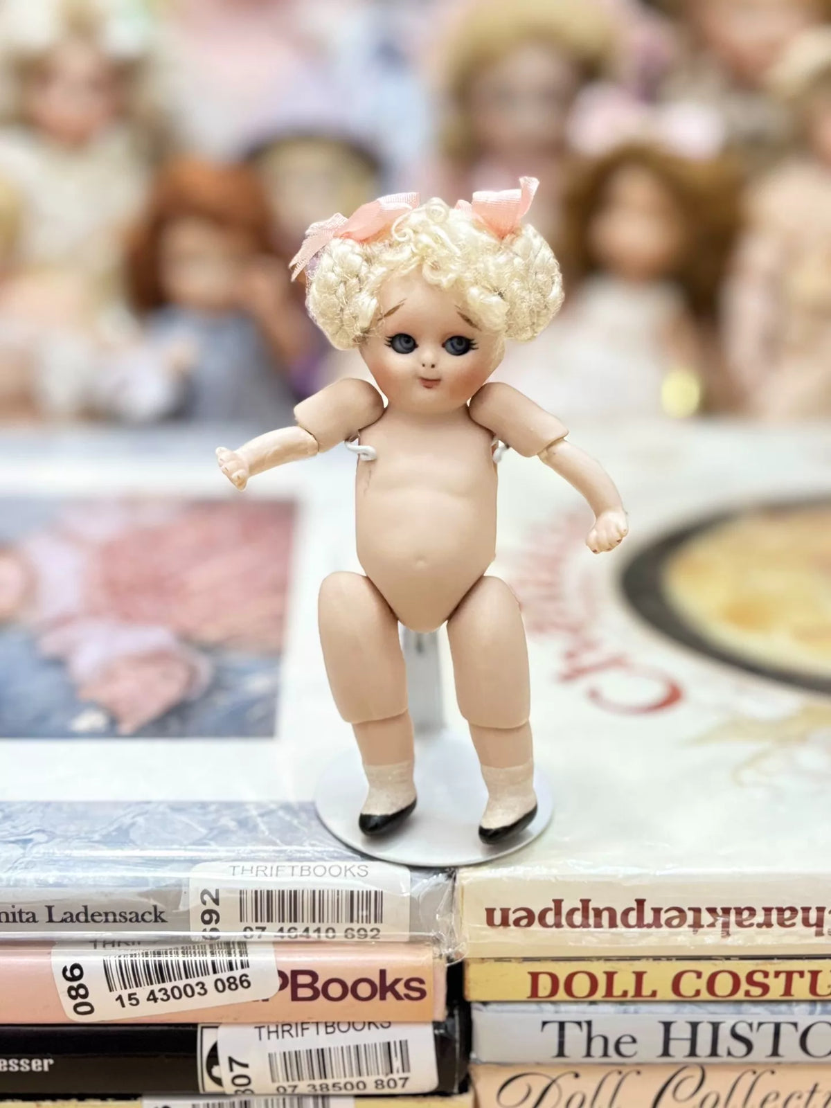260926-toy-66 Small Size Nasal Kang Mini Full Porcelain Multi-joint Antique Doll