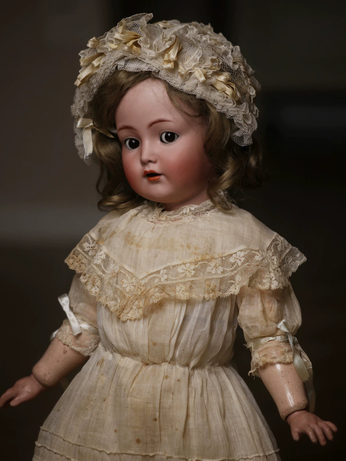 031026-toy-1 bisque doll 117n German antique ceramic with sound mechanism