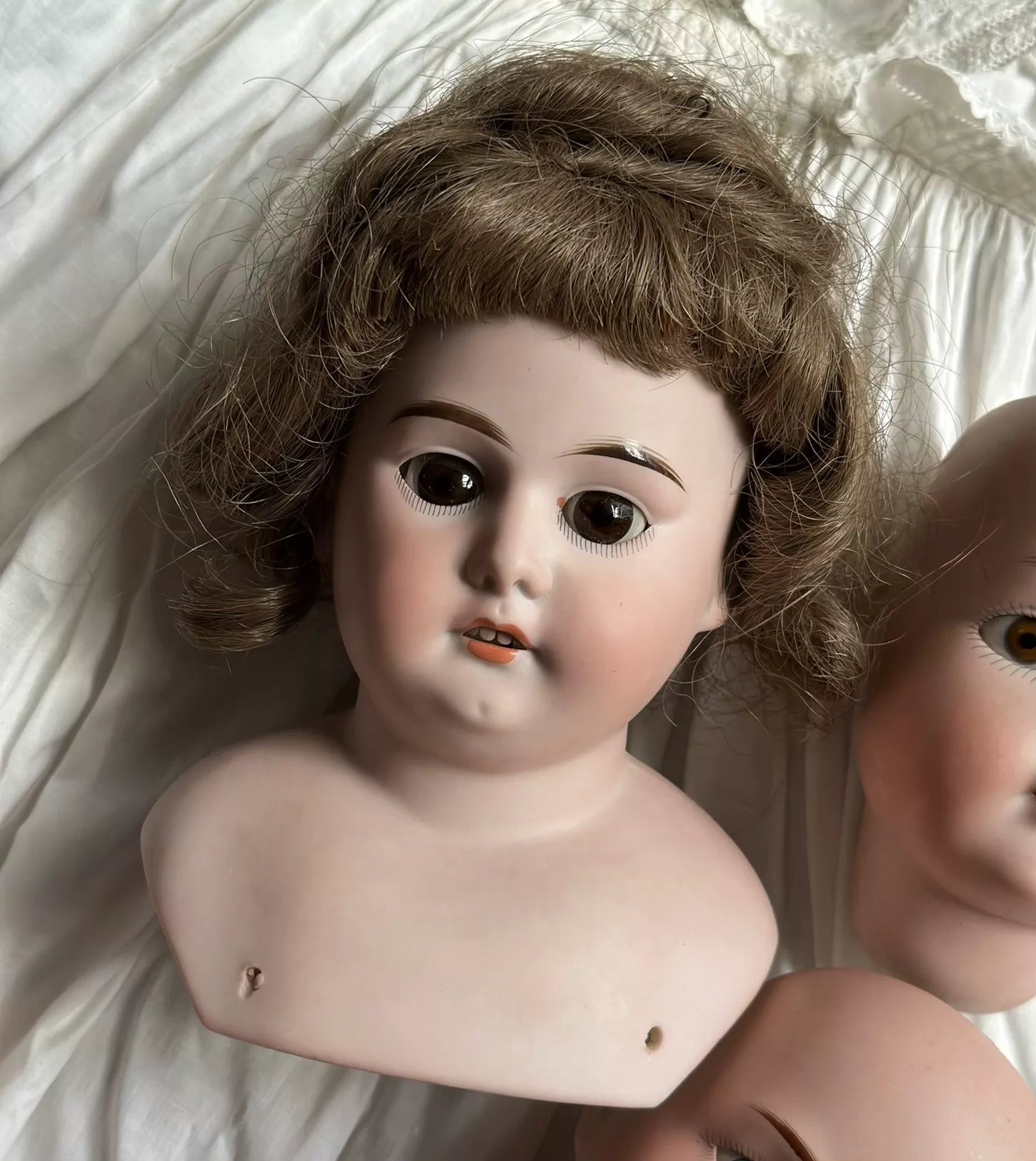 040926-doll-84 Antique German thick soup head masai doll head ornaments