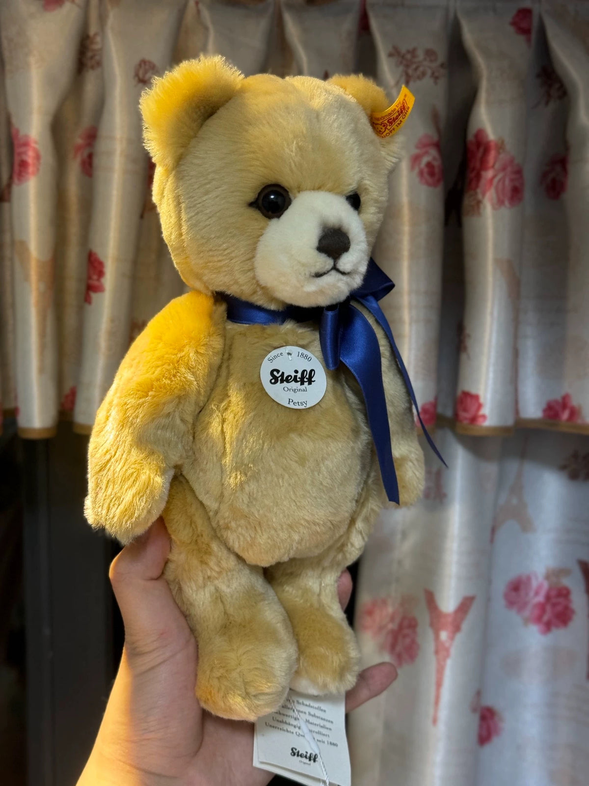 260926-toy-16 Steiff Brand with tag German Teddy Bear Petsy Joint Doll Original 1249 can al With Box