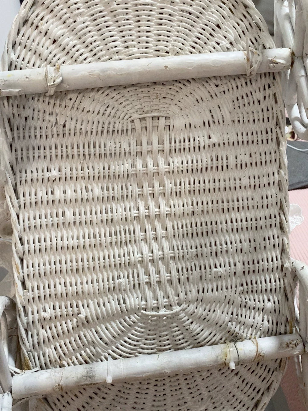 260926-toy-105 Medieval rattan knit small cart dolls with photo plot accessories old New