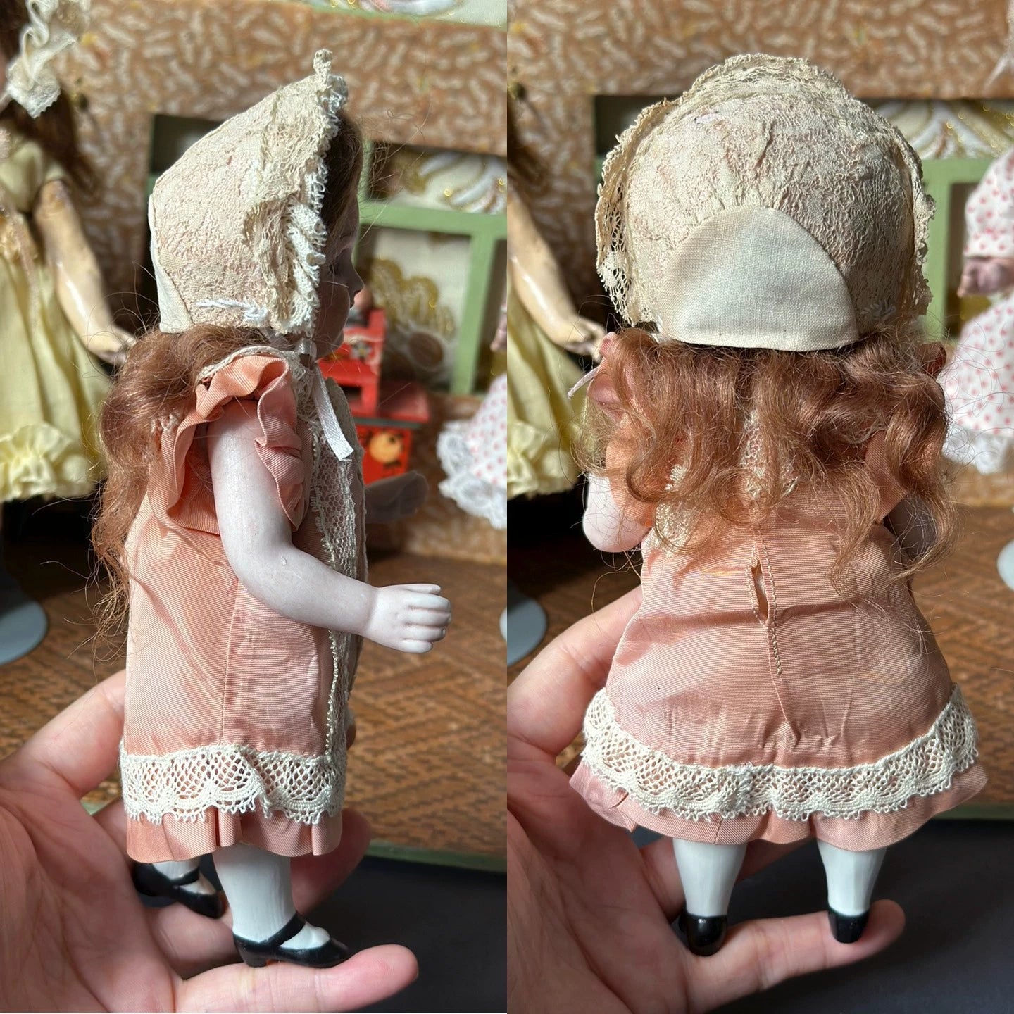 040926-doll-34 Kenster 257 Antique German Soup Doll Kestner Full Porcelain Articulated Miniature Dollhouse Puppet
