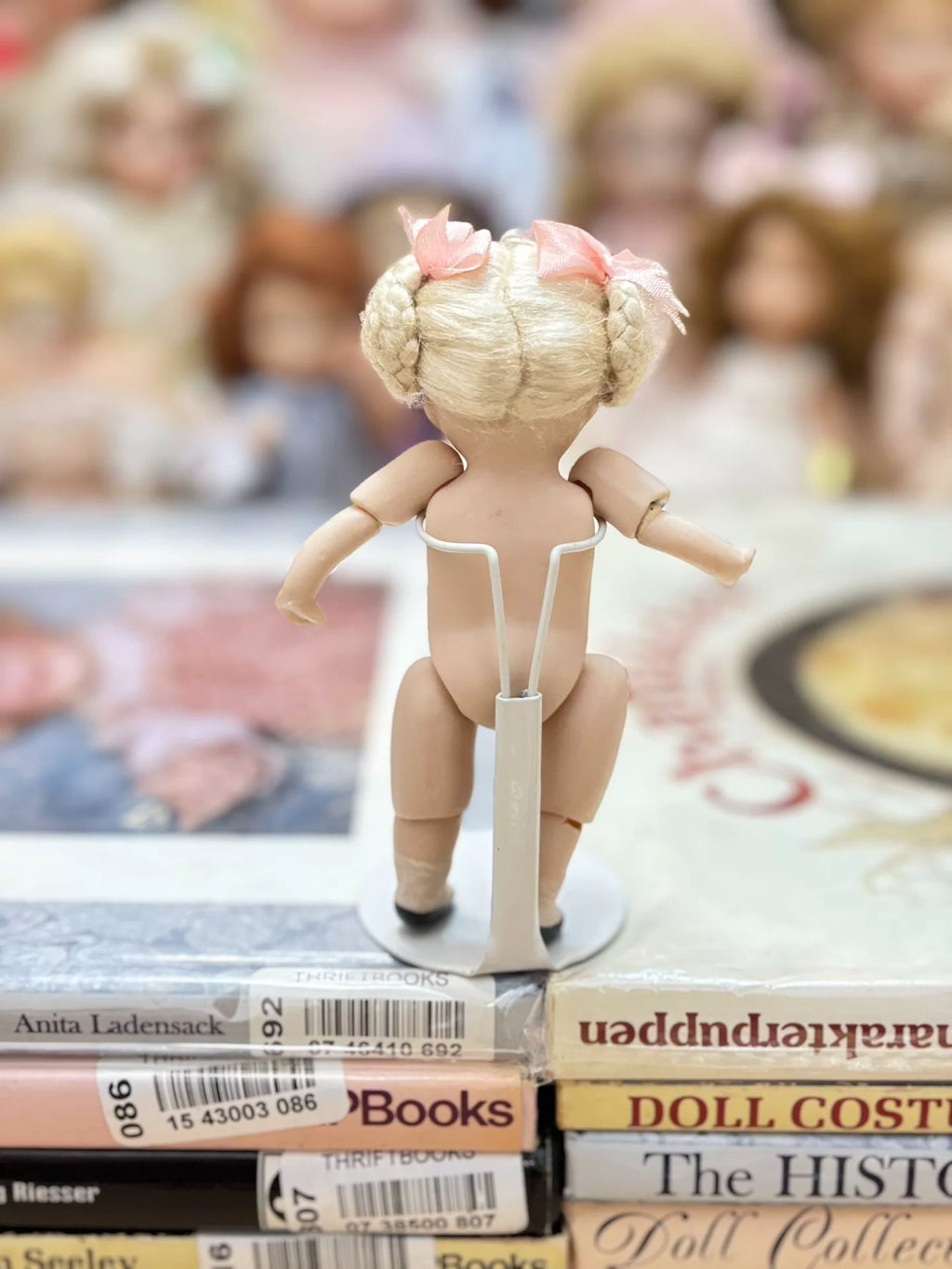 260926-toy-66 Small Size Nasal Kang Mini Full Porcelain Multi-joint Antique Doll