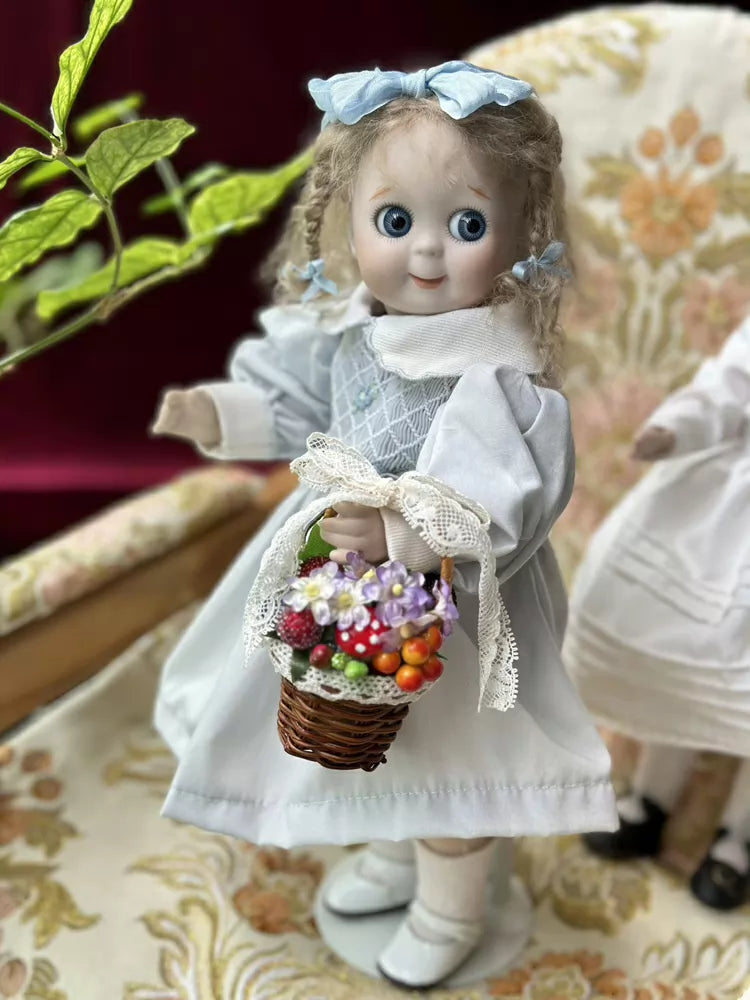 040926-doll-4 Antique ceramic doll German thick soup JDK221 small oblique all-porcelain five-joint body retro engraving