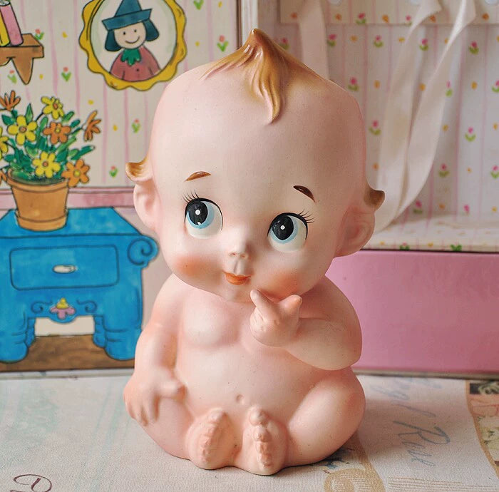 040926-doll-229 Antique Ceramic Vase Kewpie Doll Flower Vase Made in Japan