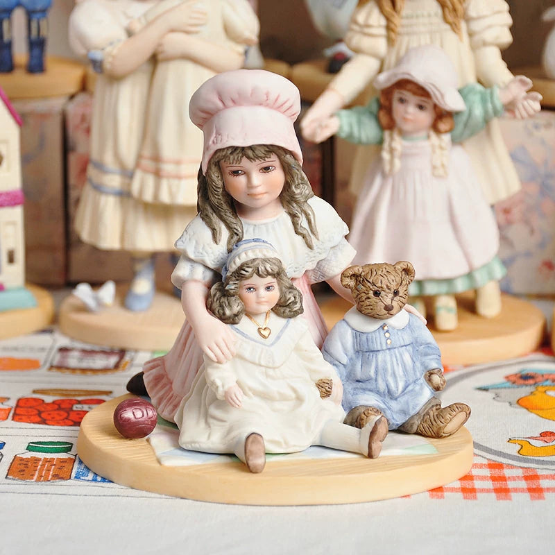 040926-doll-21 Antique Soup Doll Victorian Style Vintage Little Girl Doll Ceramic Ornament