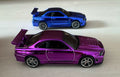 300926-toy-36 Hot Wheels RLC Nissan gtr R34 1/64 alloy model Classic electroplated blue purple colo