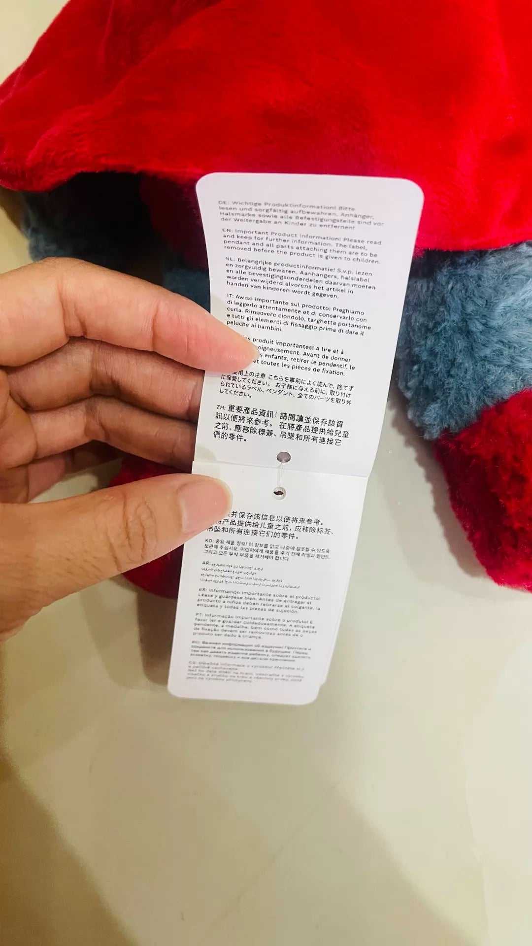 250926-toy-32 Steiff Brand DC Superman teddy bear 29cm complete with three labels hang tag With Box