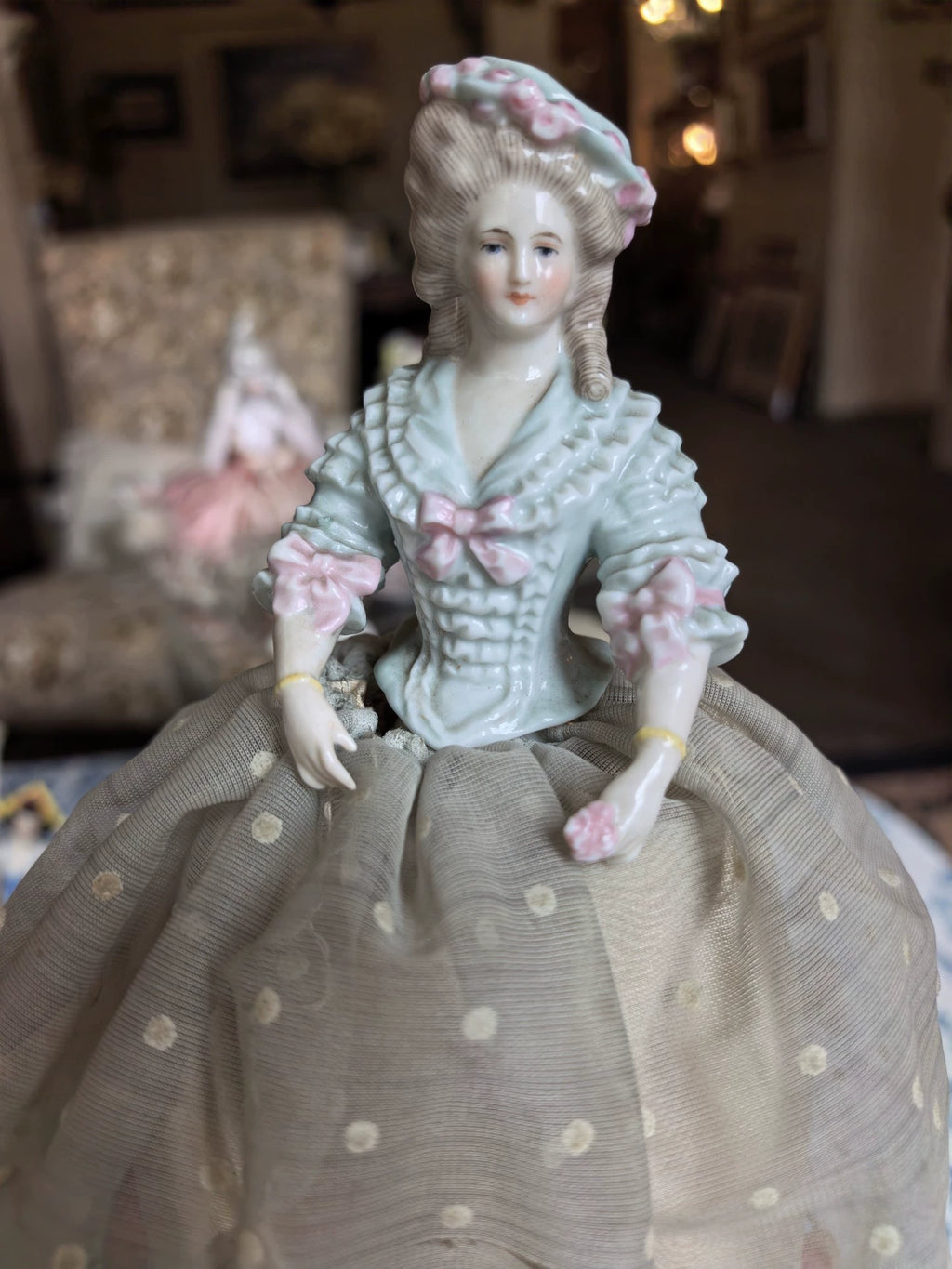 031026-toy-5 German antique half-length porcelain doll with pin insert and storage