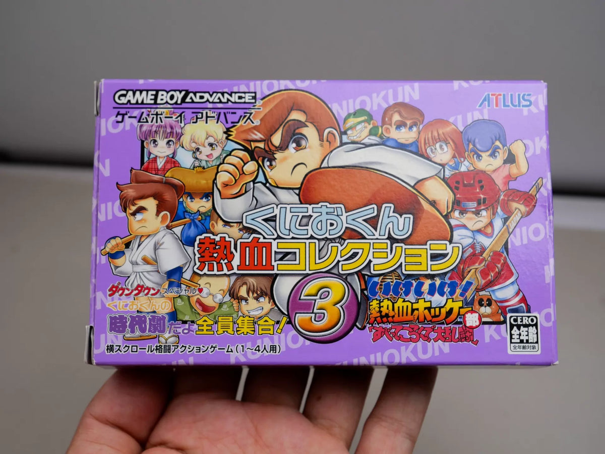 GBA game, husband, hot blood collection 3, original genuine, rare card, color as shown in the picture, the box is full, there are two small cracks on the back of the box, it has been glued, the memory of the chip is normal, the transparent protective box