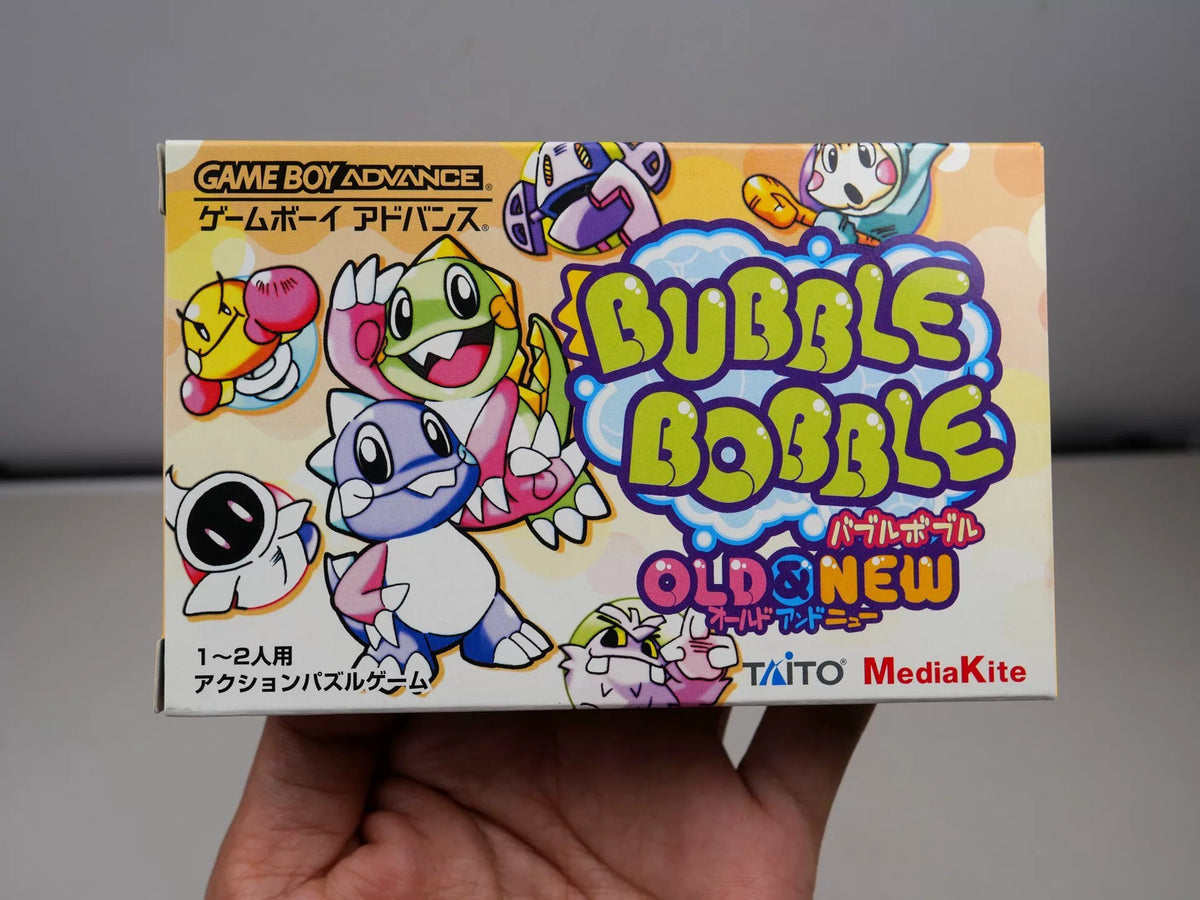 GBA game, Bubble Dragon old&new, original and genuine, as shown in the picture, the box says all American, the state is beautiful, the memory function of the cartridge chip is normal, and the transparent protection box is delivered free of charge.