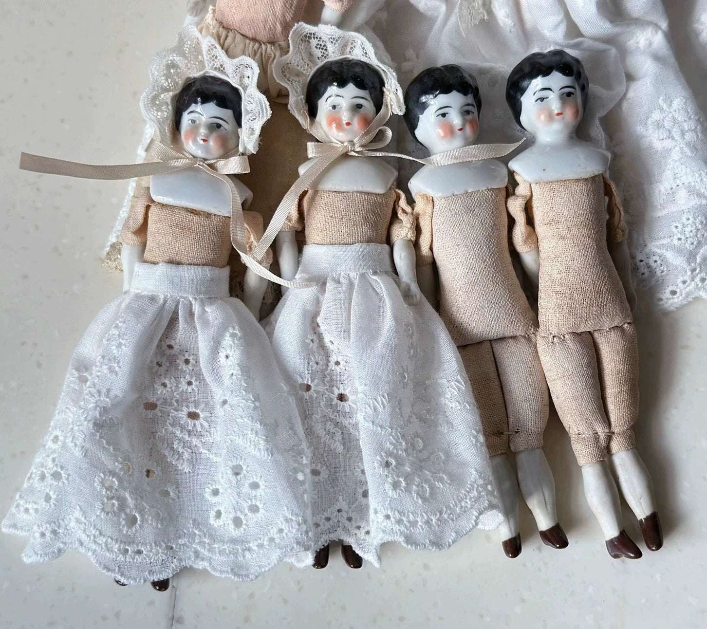 040926-doll-295 antique german mini porcelain head doll china doll puppet