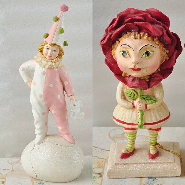 040926-doll-240 Spot Filipino Artist Pulp Doll Pink Clown Red Roses
