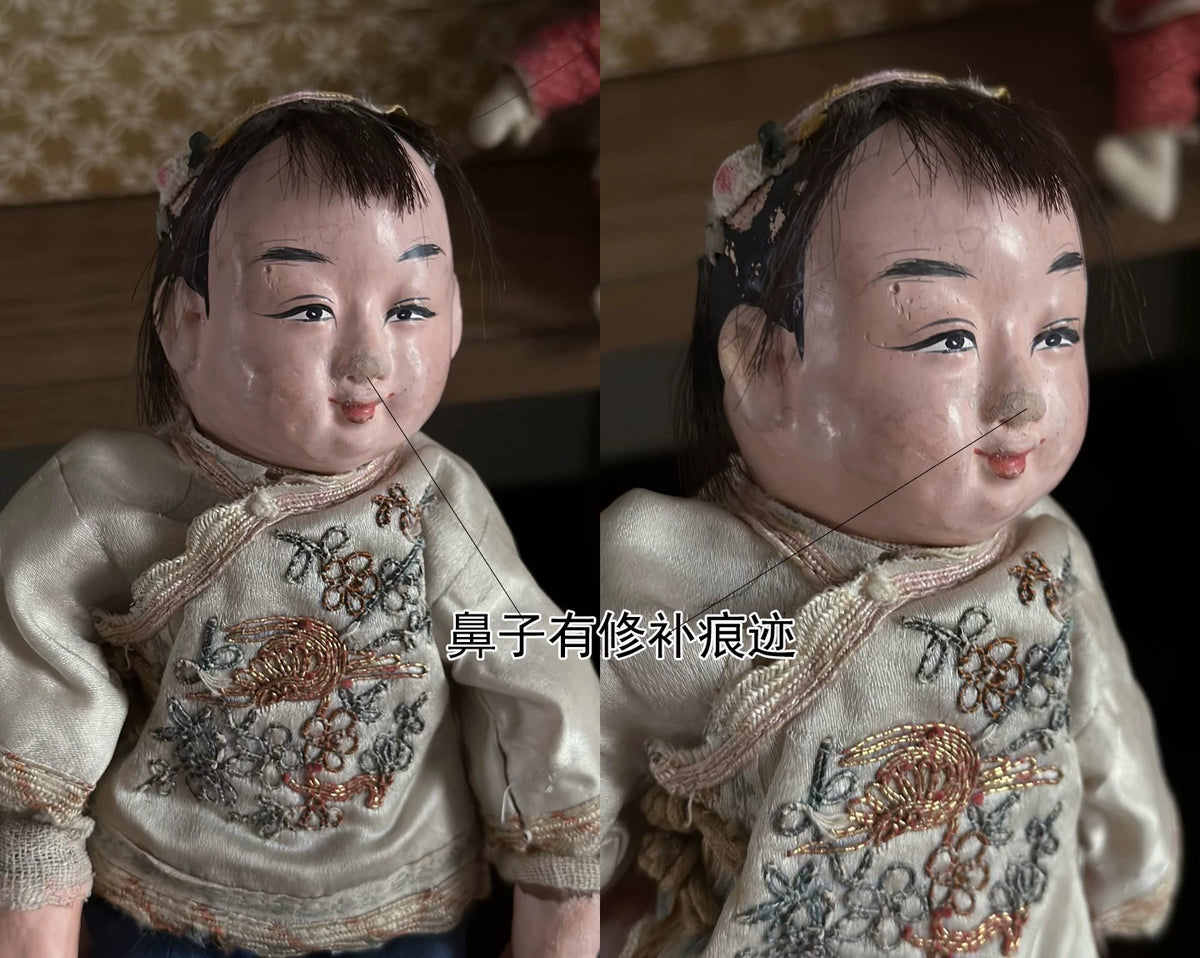 040926-doll-16 Chinese Qing Dynasty Doll Embroidered Puppet Nostalgic Doll