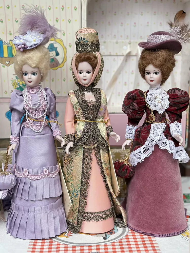 040926-doll-62 Western antique boudoir series French vintage thick soup full porcelain doll women porcelain doll