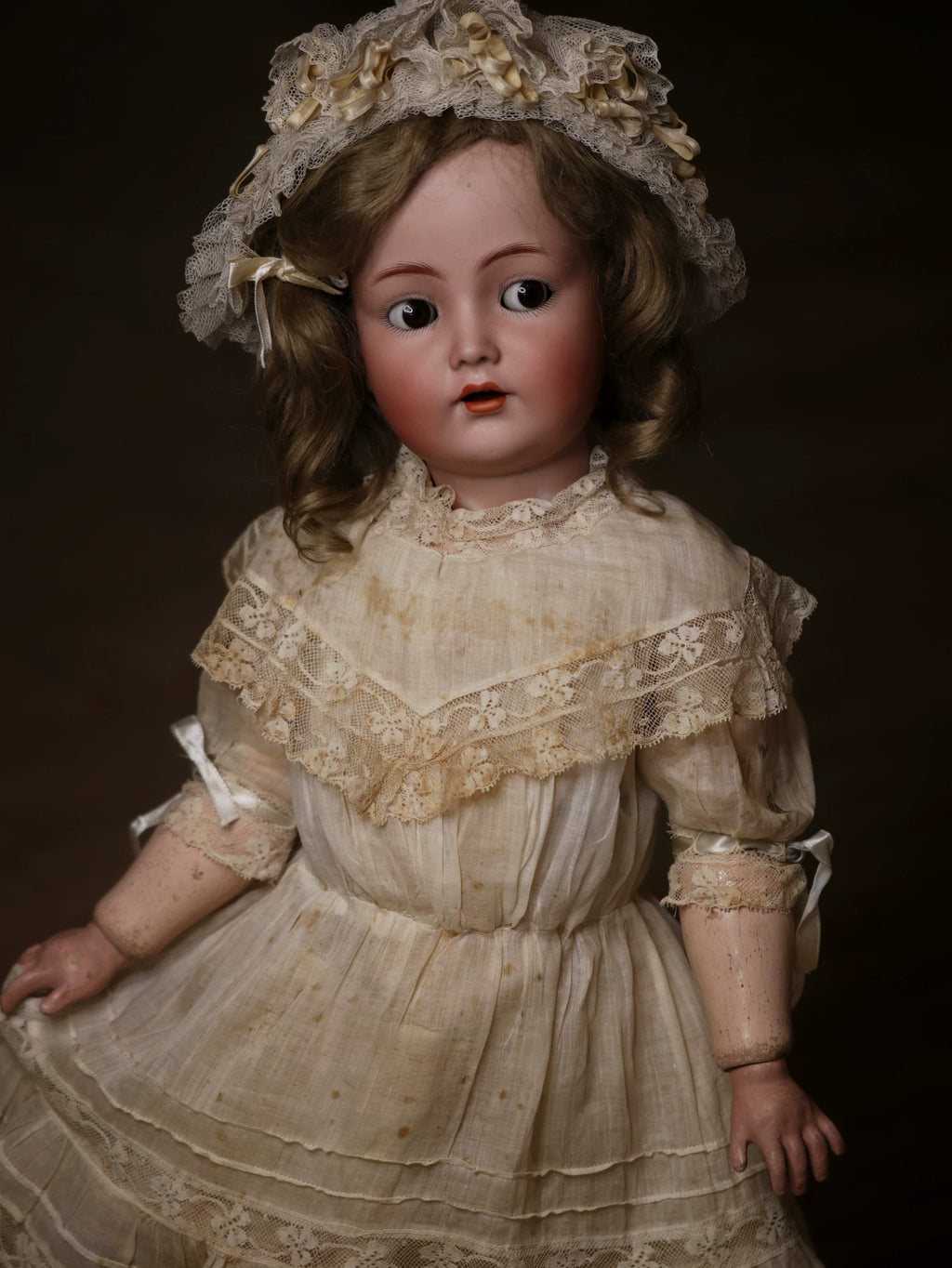 031026-toy-1 bisque doll 117n German antique ceramic with sound mechanism