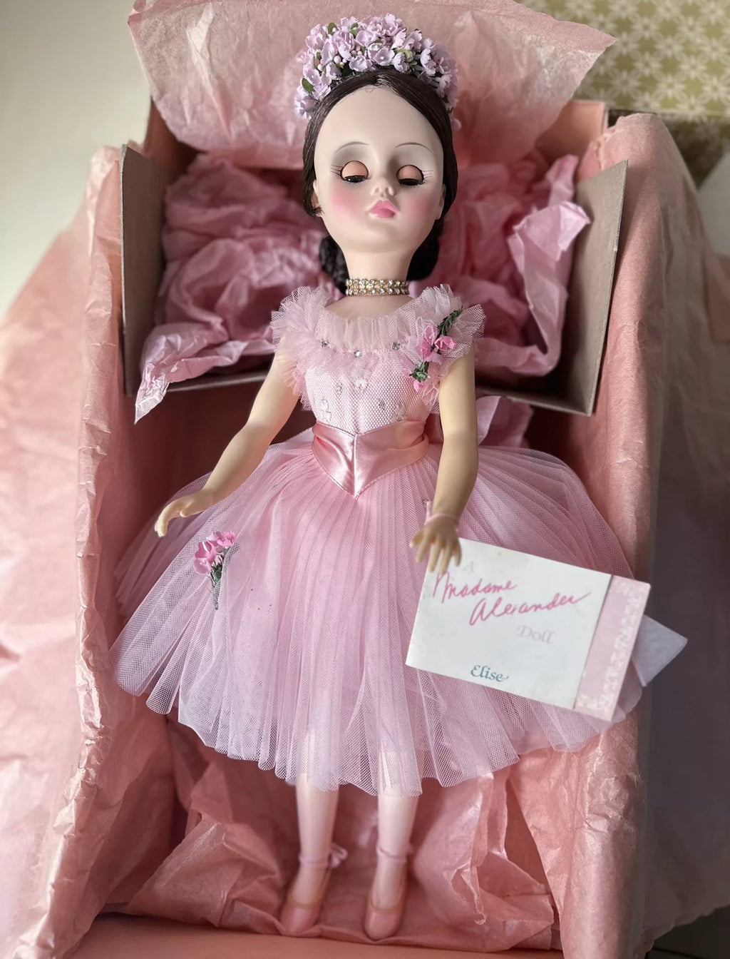 040926-doll-98 Antique Madame Alexander Doll Pink Ballet Dress High